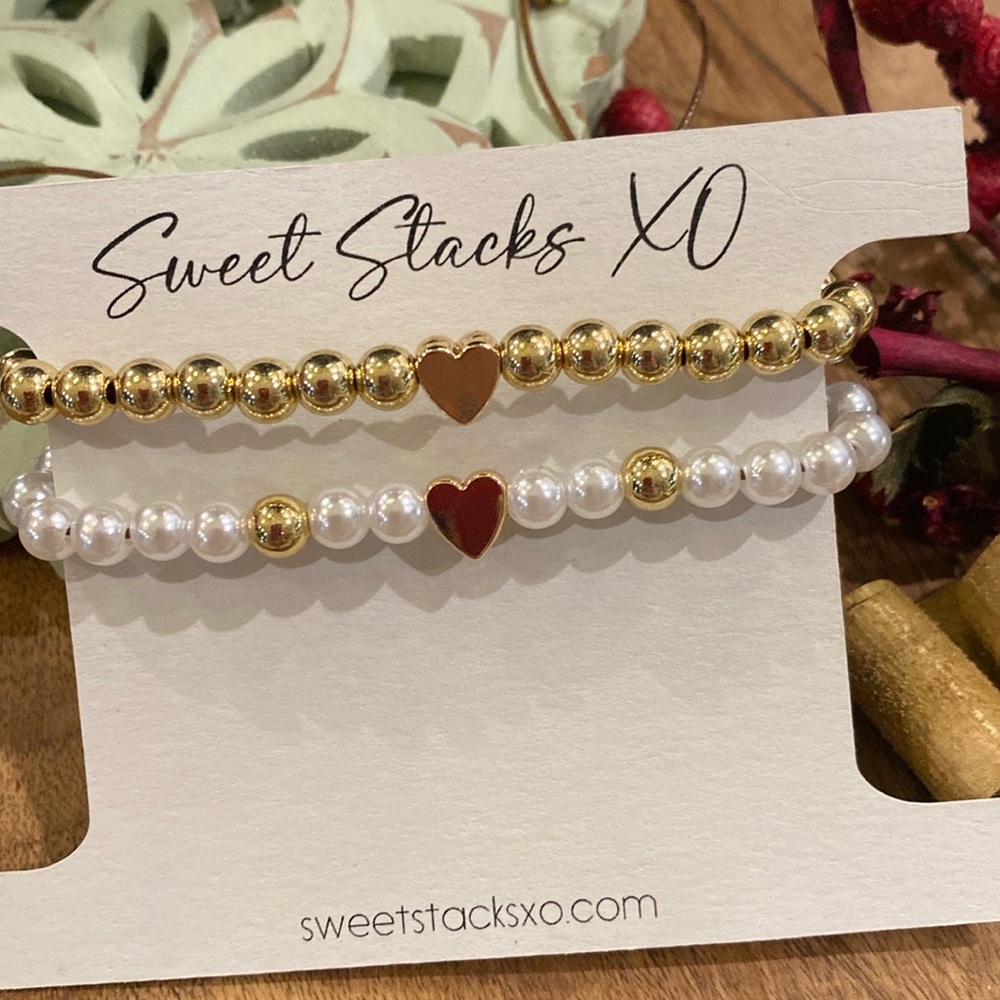Love Charm Bracelet Stack